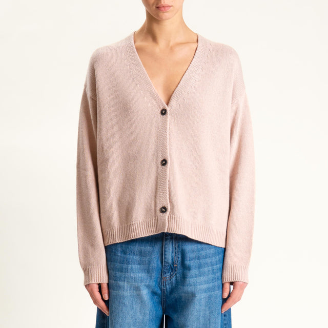 Tensione in-Cardigan misto cashmere - rosa
