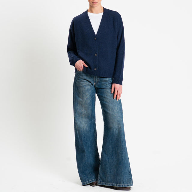 Tensione in-Cardigan misto cashmere - blu