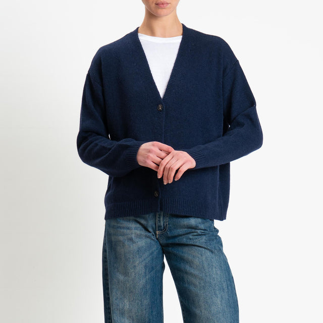 Tensione in-Cardigan misto cashmere - blu