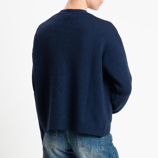 Tensione in-Cardigan misto cashmere - blu