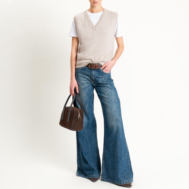 Tensione in-Maglia smanicata misto cashmere - casha