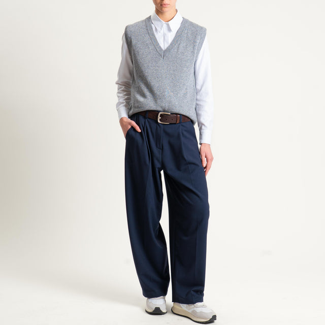 Tensione in-Maglia smanicata misto cashmere - grigio