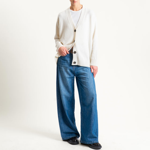 Tensione in-Cardigan misto cashmere - panna