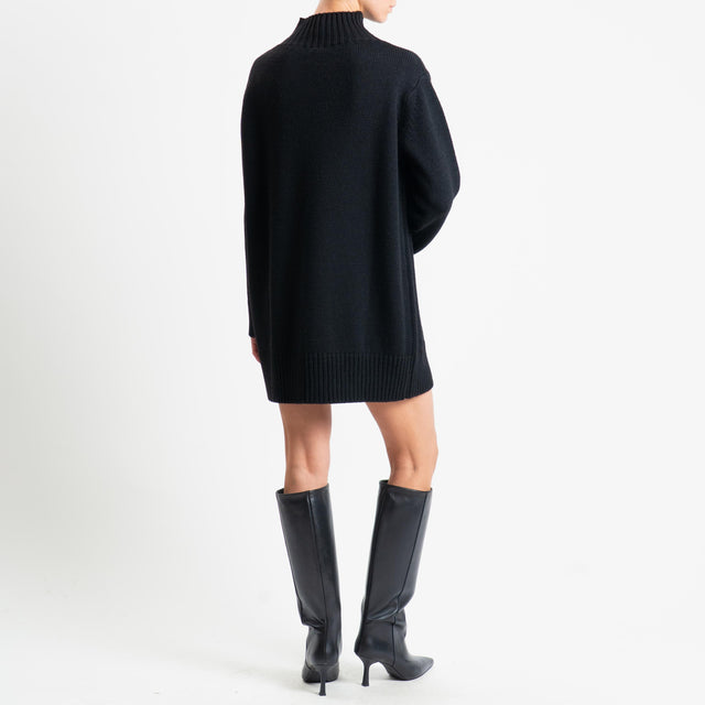 Tensione in-Maxi pull misto alpaca - nero