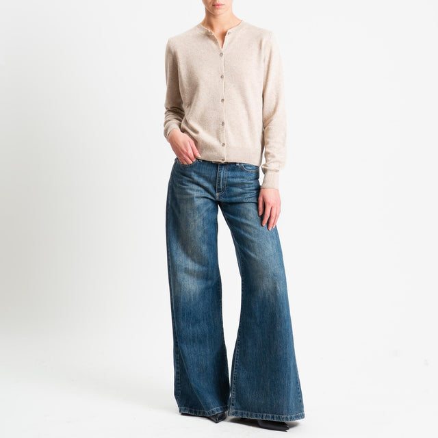 Tensione in-Cardigan girocollo misto cashmere - cacha