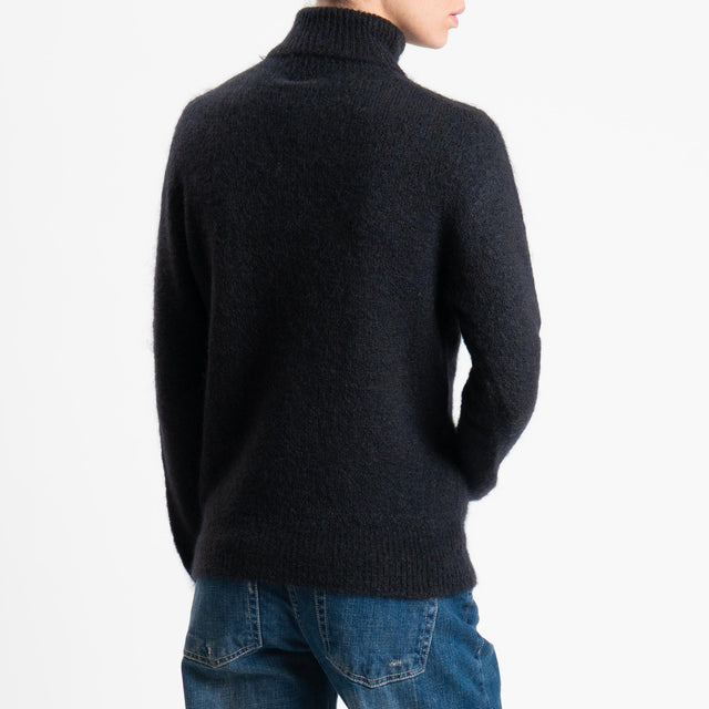 Tensione in-Maglia mohair collo alto - nero