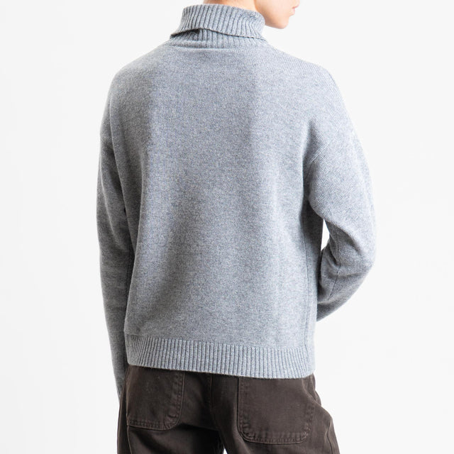 Tensione in-Maglia collo alto rombi argyle misto cashmere - grigio/moro/camel