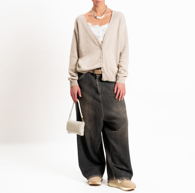 Tensione in-Cardigan doppio scollo v LANA/CASHMERE - cacha