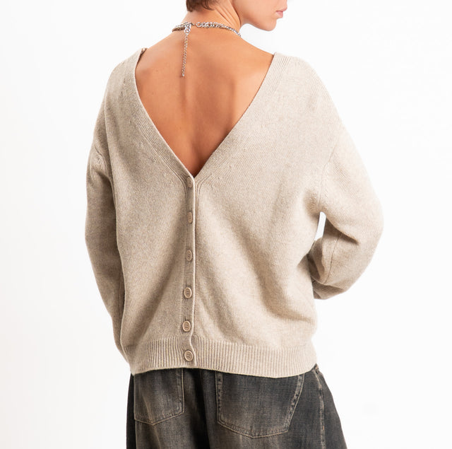 Tensione in-Cardigan doppio scollo v LANA/CASHMERE - cacha
