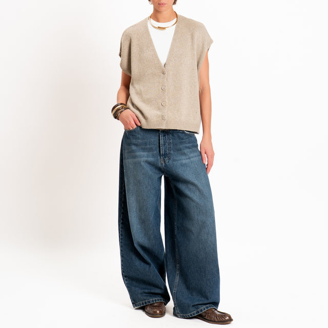 Tensione in-Gilet a scatola misto cashmere - cacha