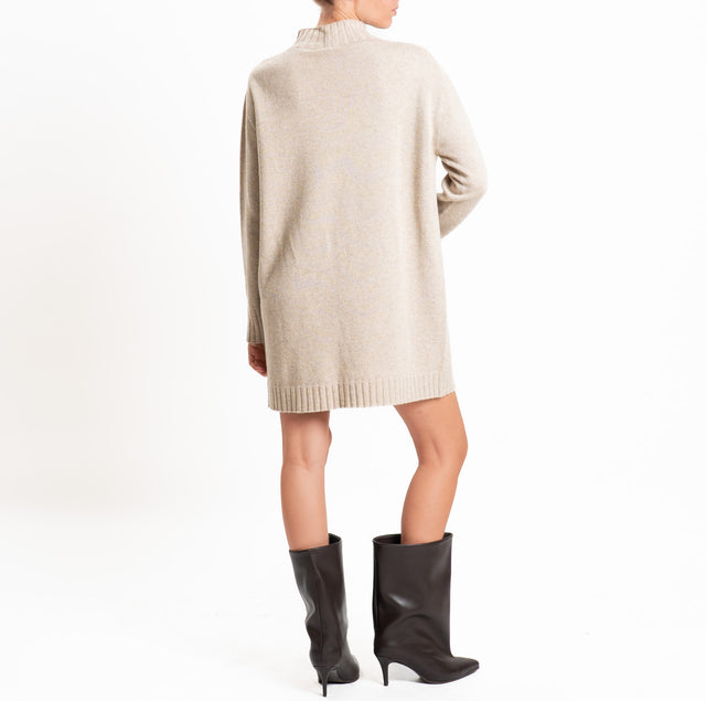 Tensione in-Abito misto lana/cashmere collo montat - casha