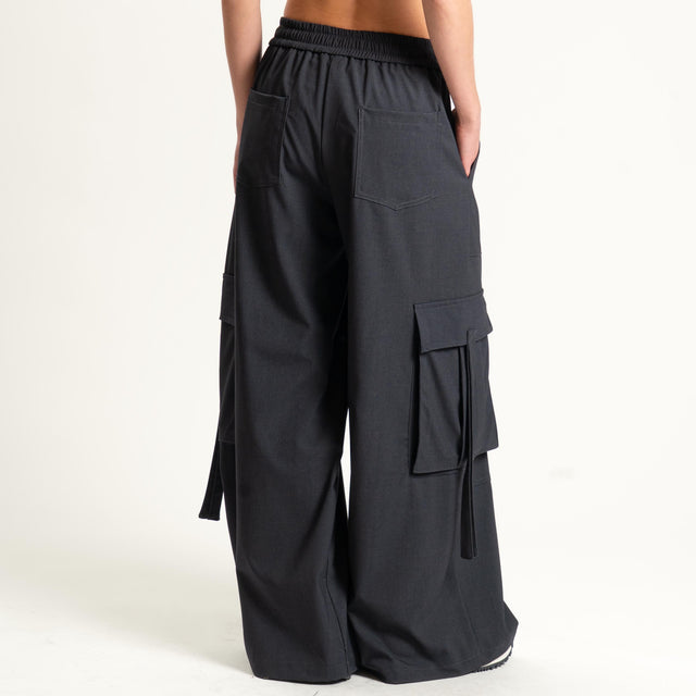 Tensione in- Pantalone cargo - antracite