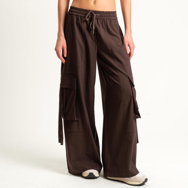 Tensione in- Pantalone cargo - moro