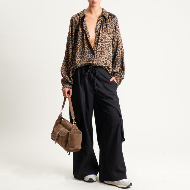 Tensione in- Pantalone cargo - Nero