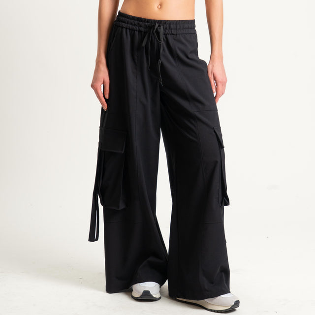 Tensione in- Pantalone cargo - Nero