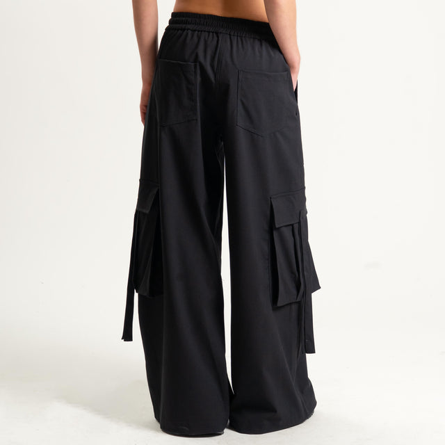 Tensione in- Pantalone cargo - Nero