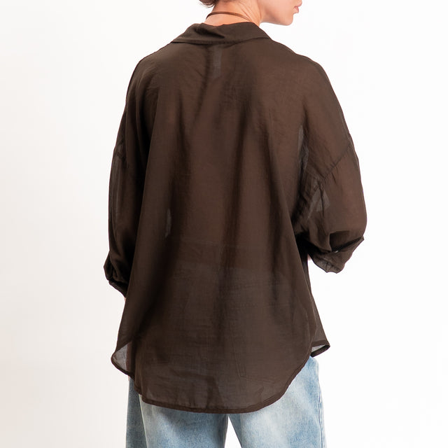 Tensione in-Camicia mussola con taschino - caffe'