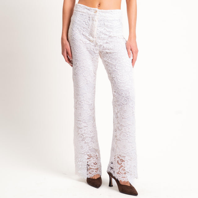 Tensione in-Pantalone in pizzo - burro