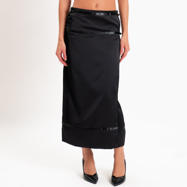 Tensione in-Gonna portafoglio in satin - nero