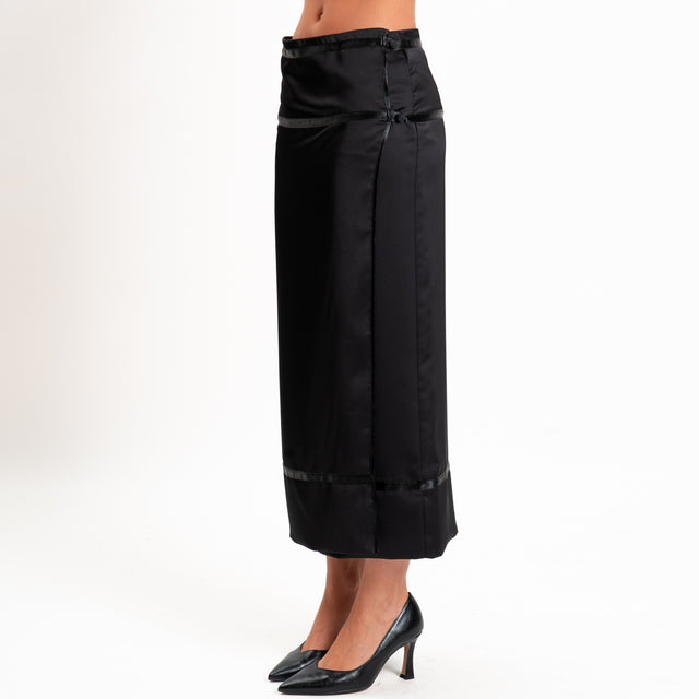 Tensione in-Gonna portafoglio in satin - nero