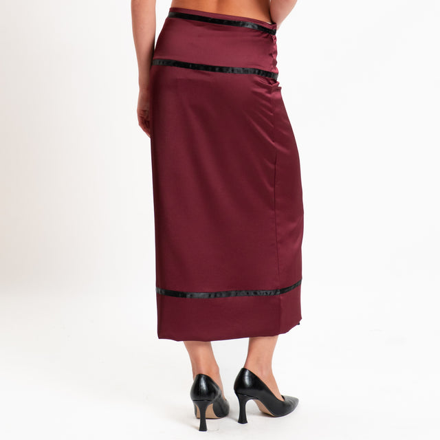 Tensione in-Gonna portafoglio in satin - vino