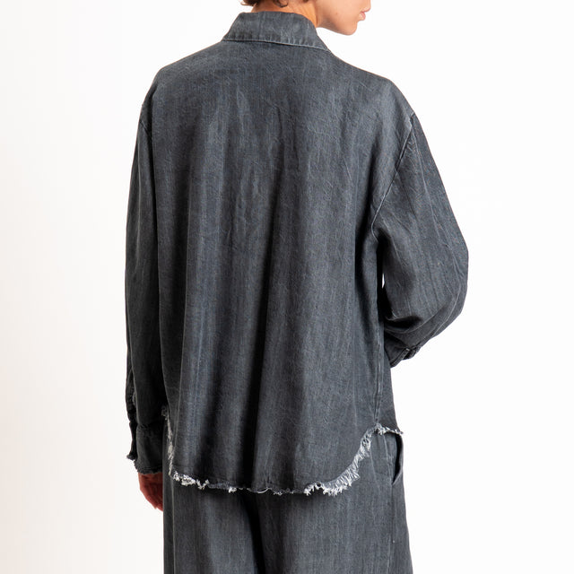 Tensione in-Camicia chambray tascha paillettes - denim grigio