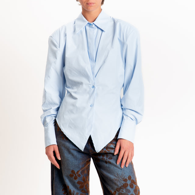 Tensione in-Camicia con spalline - celeste