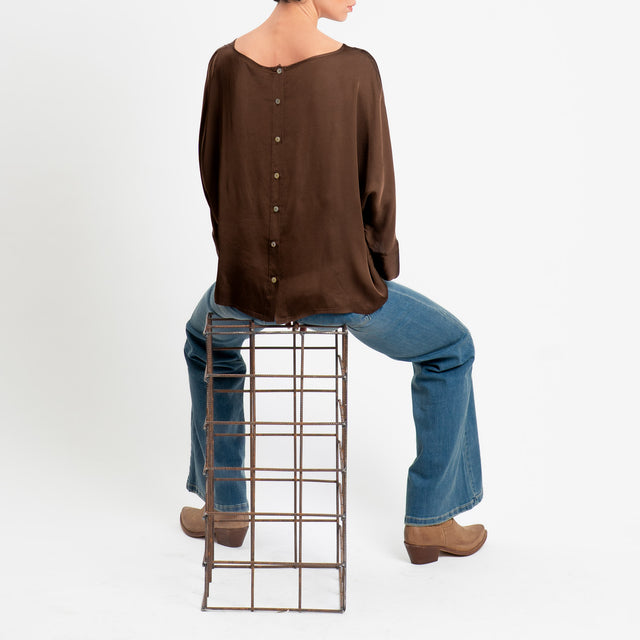 Tensione in-Blusa satin bottoni dietro - caffe'