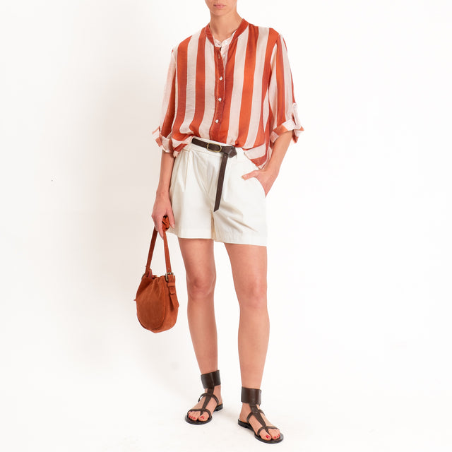 Tensione in-Shorts con pinces elastico in vita - burro
