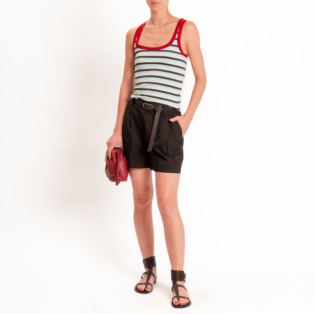 Tensione in-Shorts con pinces elastico in vita - caffe'