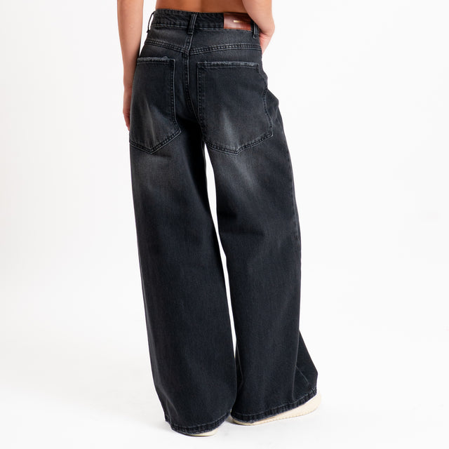 Tensione in-Jeans GIUSI ZANTE wide leg - Nero
