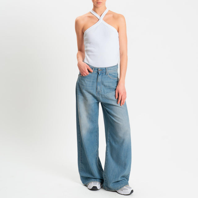 Tensione in-Jeans GIUSI DIRTY wide leg - denim blu