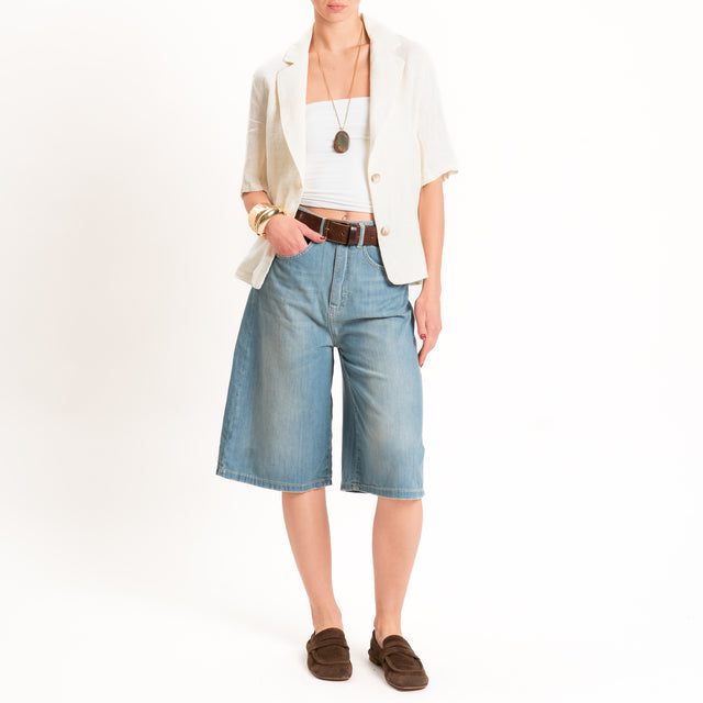 Tensione in-Bermuda GIUSI jeans tela super light - denim