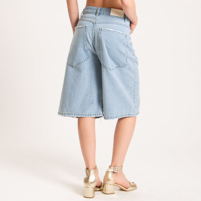 Tensione in-Bermuda GIUSI tela slegata - denim