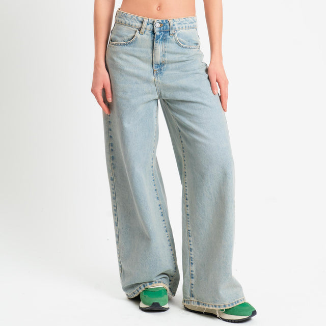 Tensione in-Jeans GIUSI wide leg - denim chiaro sabbiato