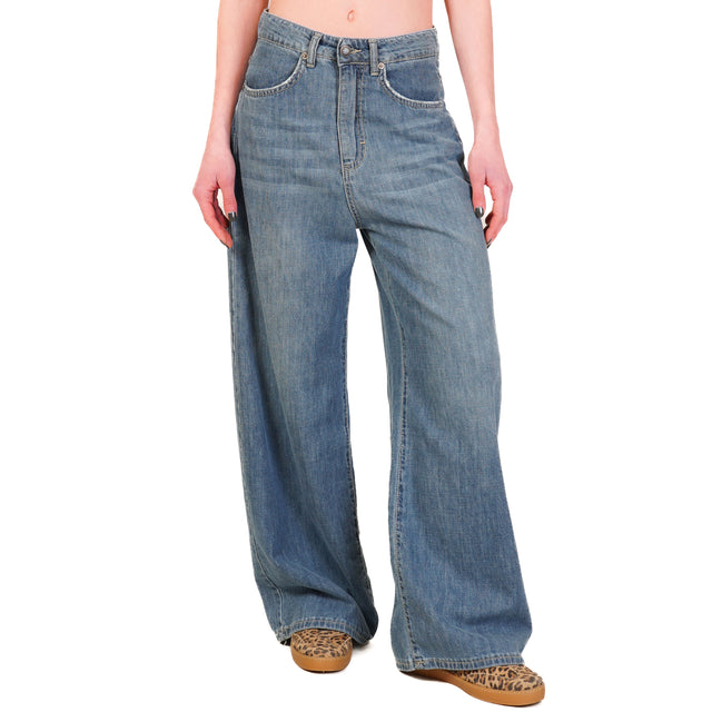 Tensión en Jeans GIUSI LIGHT pierna ancha - denim