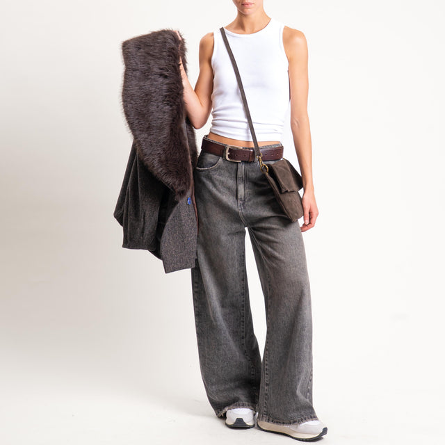 Tensione in- Jeans GIUSI wide leg - denim nero