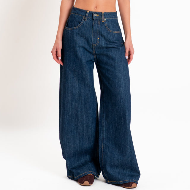Tensione in-Jeans GIUSI wide leg superpocket - denim blu