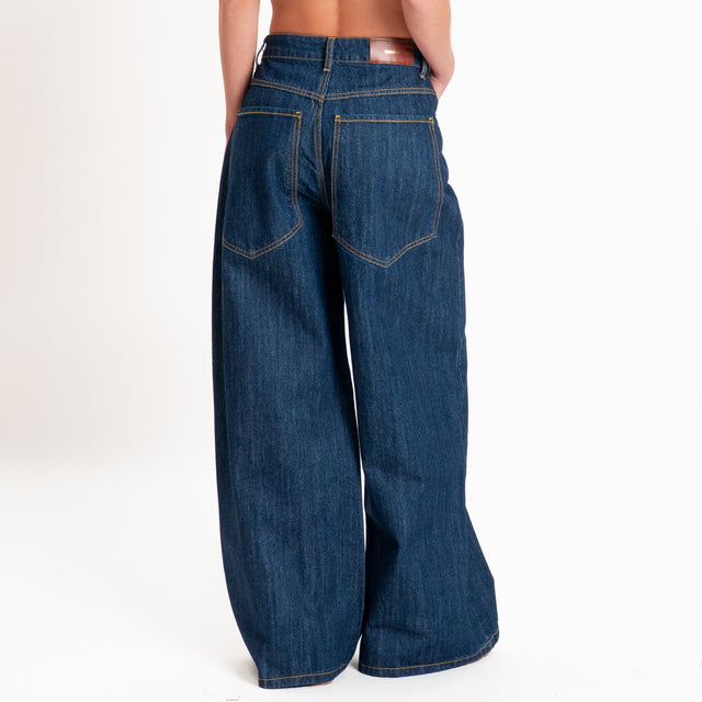 Tensione in-Jeans GIUSI wide leg superpocket - denim blu