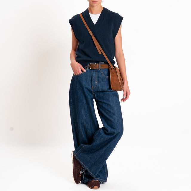 Tensione in-Jeans GIUSI wide leg superpocket - denim blu