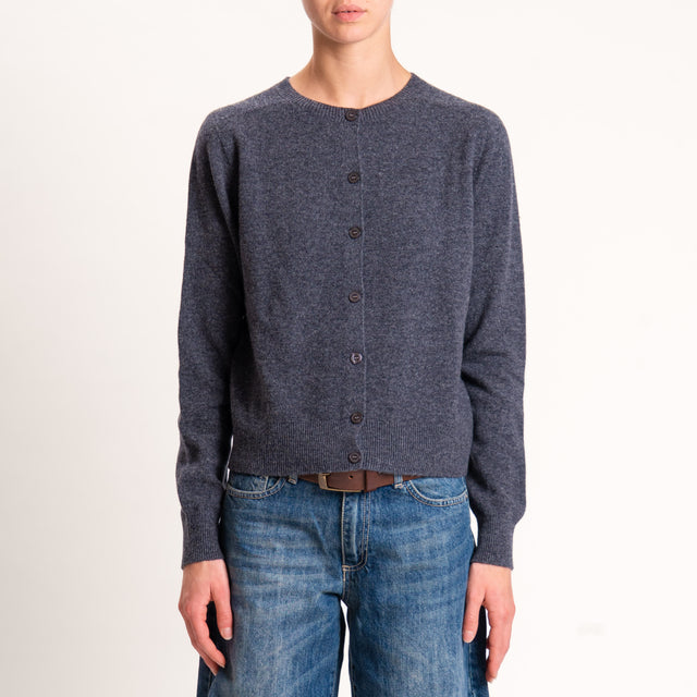Tensione in-Cardigan 100% lana - antracite melange