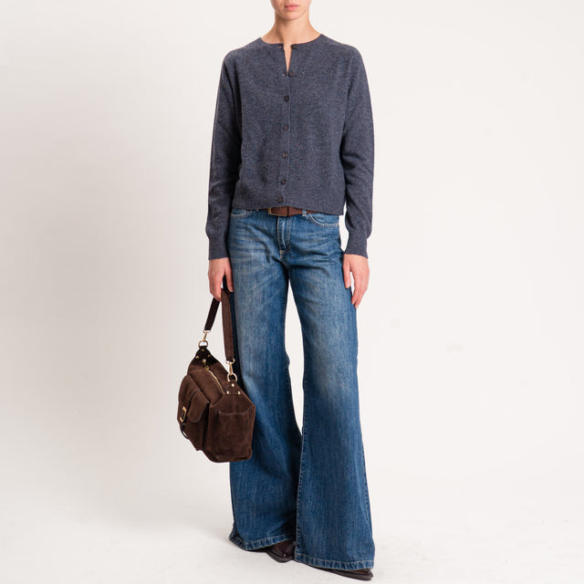 Tensione in-Cardigan 100% lana - antracite melange