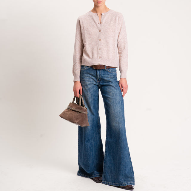 Tensione in-Cardigan 100% lana - beige melange