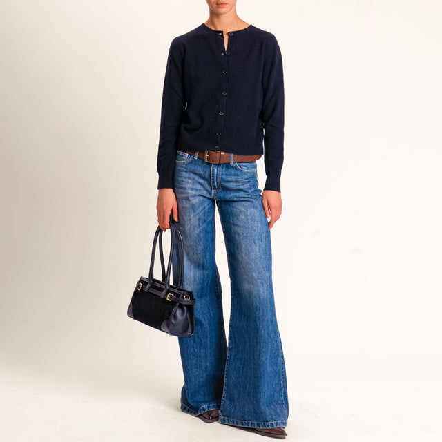 Tensione in-Cardigan 100% lana - nero