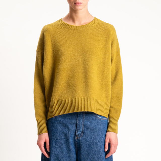 Tensione in-Maglia 100% lana stondata - olio