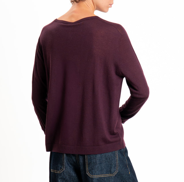 Tensione in-Maglia scatola 100% LANA MERINO - vino