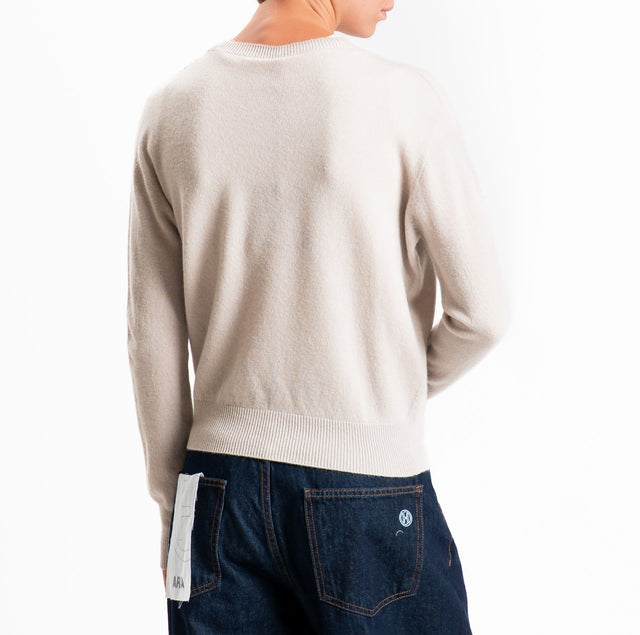 Tensione in-Maglia girocollo 100% LANA SOFT - cacha