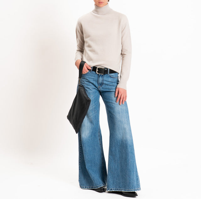 Tensione in-Maglia 100% LANA SOFT collo alto - cacha