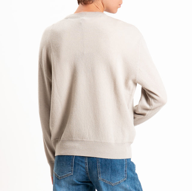 Tensione in-Maglia 100% LANA taglio felpa - cacha