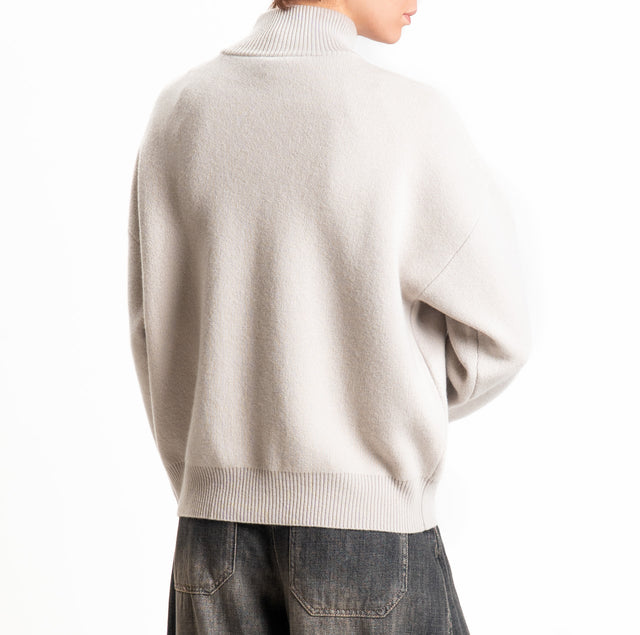 Tensione in-Cardigan 100% LANA SOFT con zip - casha